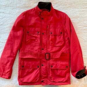 Men's Vintage J.Crew x Limonta Italian Fabric Moto Style Jacket - Sz Small - Red